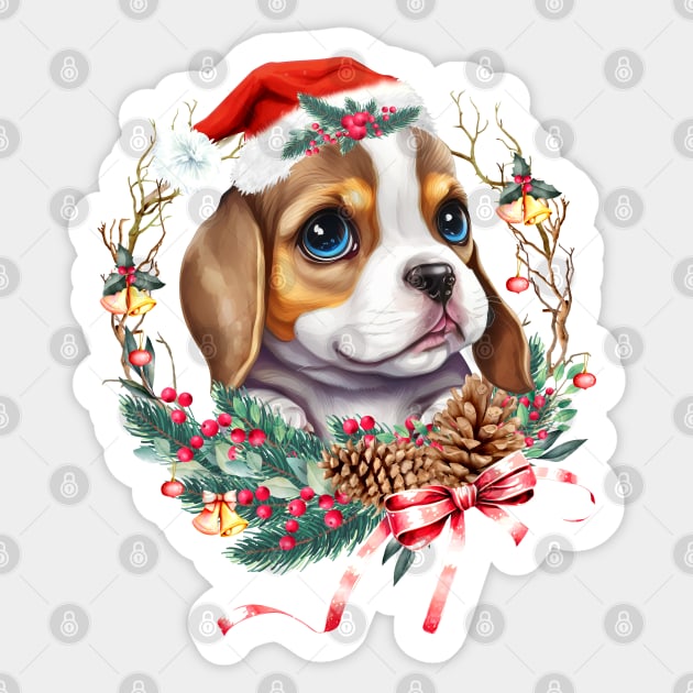 Christmas Dog Beagle Sticker by Astramaze